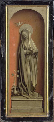 LA VIERGE A L'ENFANT ENTOUREE D'ANGES.L'ANNONCIATION (REVERS)_4