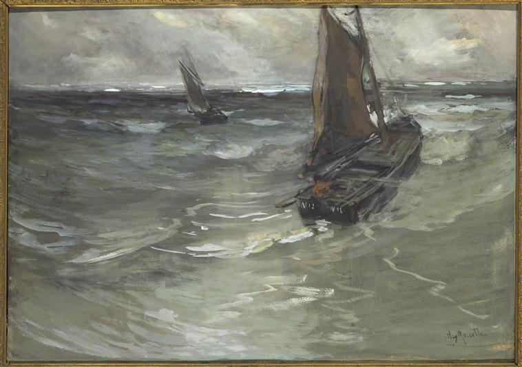 EN ROUTE. BATEAUX SUR LA MER DU NORD_0