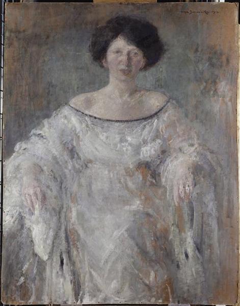 JEUNE FEMME EN BLANC ; DIT AUSSI PORTRAIT DE JEUNE FEMME_0