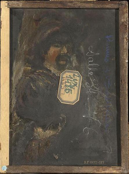 NATURE MORTE, POMMES ET BOUTEILLES ; AU REVERS PORTRAIT D'HOMME_1
