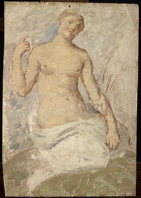 ETUDE : FEMME NUE A GENOUX_0