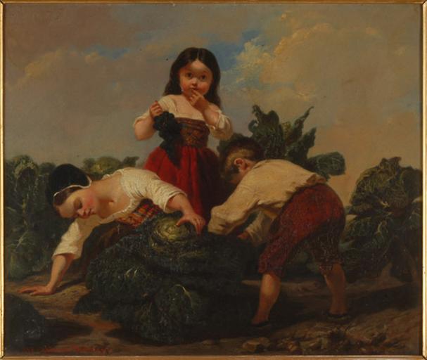ENFANTS REGARDANT SOUS UN CHOU_0