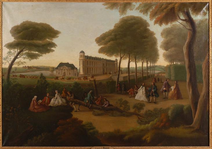 VUE DU CHATEAU DE CHATEAU DE CHANTILLY PRISE DE L'ENTREE_0