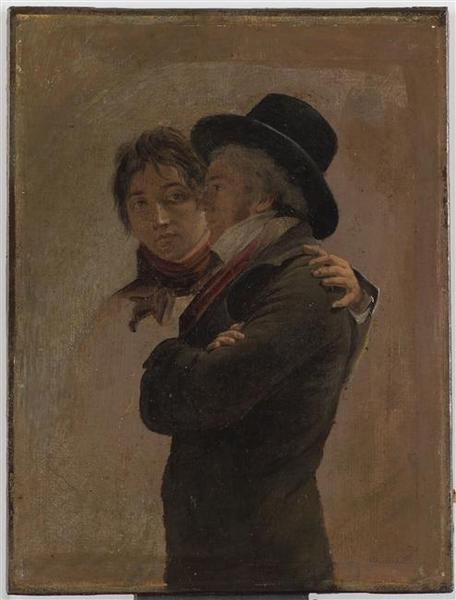 Portraits de Louis Boilly (1761-1845) et de Simon Chenard (1758-1931), chanteur comédien_0