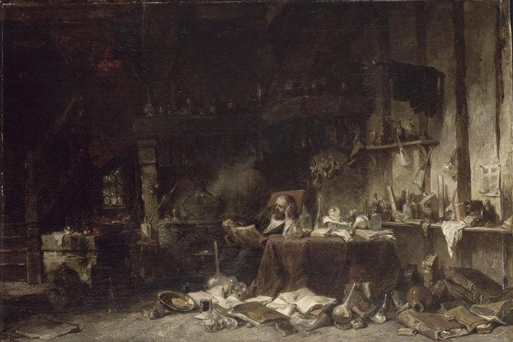 INTERIEUR DU CABINET D'UN ALCHIMISTE_0