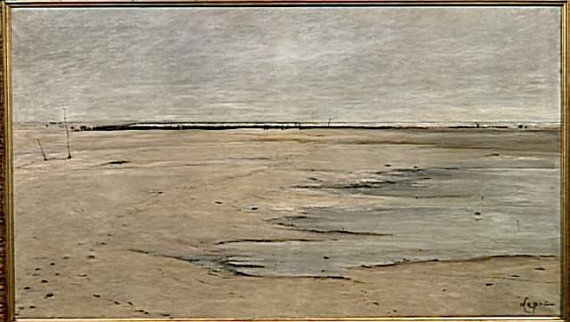 LA PLAGE DE BERCK, Ludovic Napoléon vicomte Lepic, 1877 avant