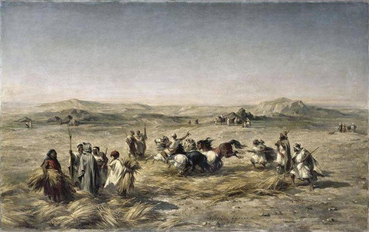 DEPIQUAGE DES BLES EN ALGERIE, Adolphe Pierre Leleux, 1853
