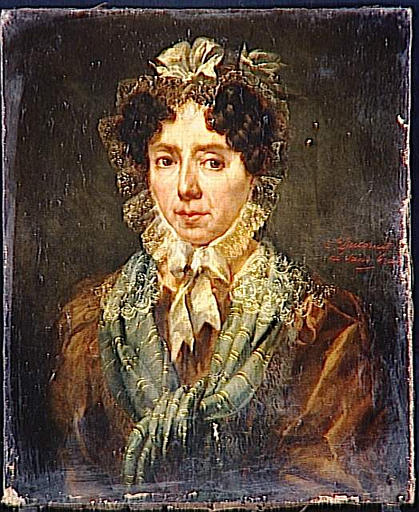 PORTRAIT DE LA MERE DE L'ARTISTE, Louis Joseph Ducornet, 3e quart 19e siècle
