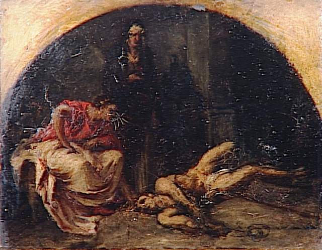 NERON ET LOCUSTE ESSAYANT DES POISONS SUR UN ESCLAVE (ESQUISSE)_0