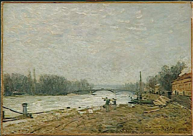 APRES LA DEBACLE LA SEINE AU PONT DE SURESNES_0