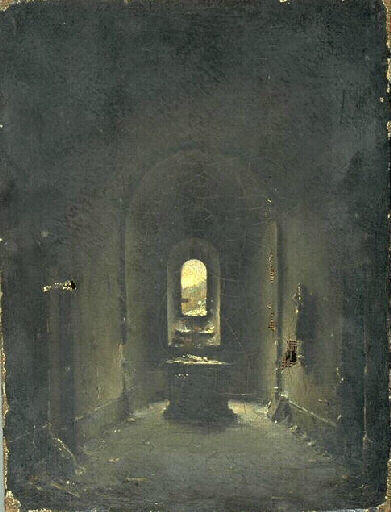 Intérieur d'un couvent ; Chapelle abandonnée (autre titre)_0
