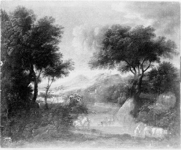 PAYSAGE ITALIEN AVEC FIGURES_0
