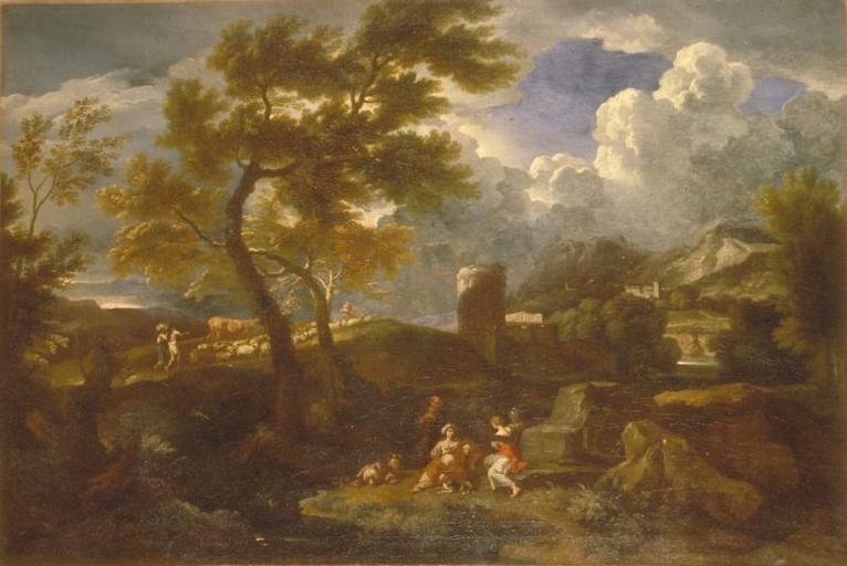 PAYSAGE ITALIEN AVEC FIGURES_0