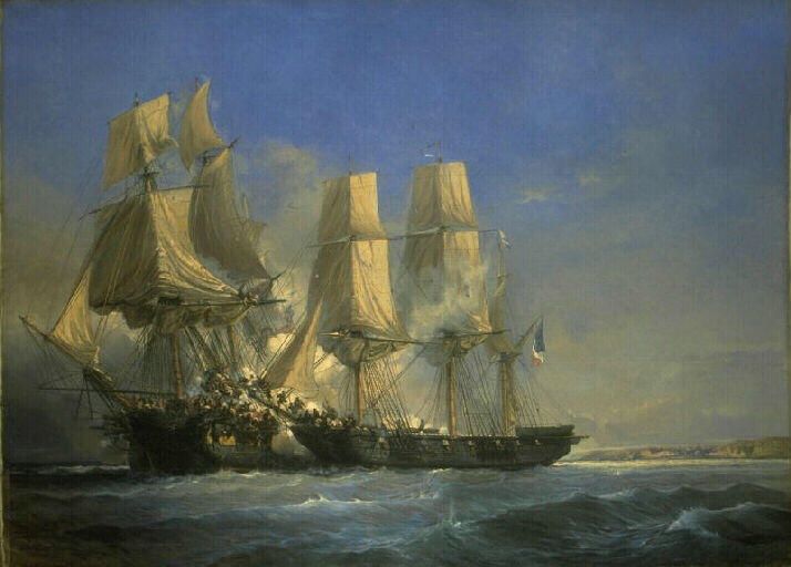Combat de la corvette de Bordeaux, corsaire français La Dame-Ambert, contre la frégate anglaise Lily, le 15 juillet 1804_0