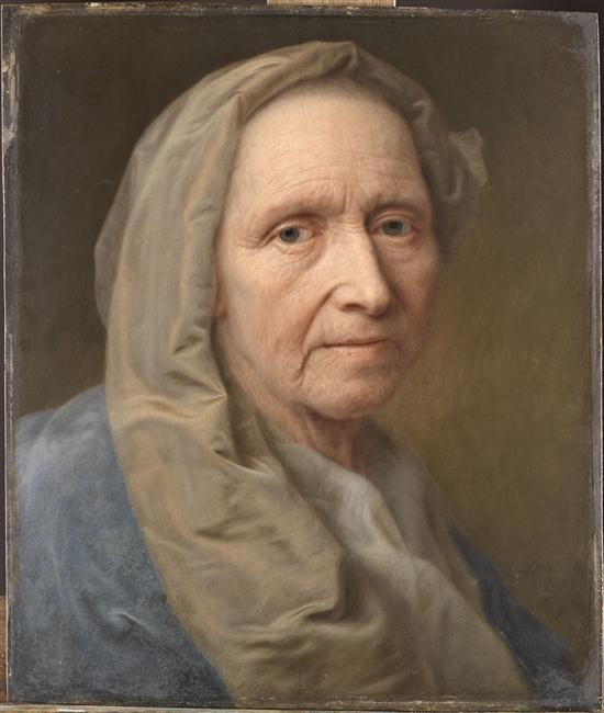 Tête de vieille femme au voile_0