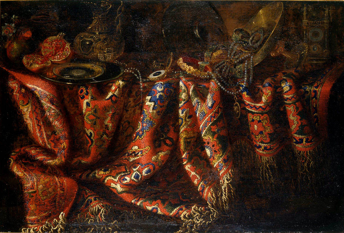 Tapis, vases d'argent et bijoux, Jacques Hupin, 2e moitié 17e siècle