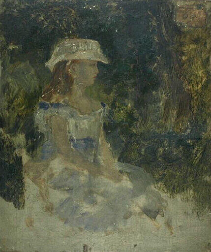 Esquisse pour une jeune femme assise_0