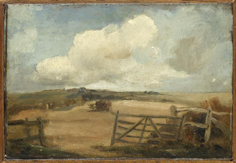 PAYSAGE AVEC UN CHAMPS ET UNE BARRIERE_0