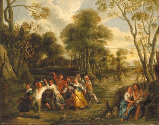 VILLAGEOIS DANSANT DANS LA CAMPAGNE, Petrus Paulus Rubens, 17e siècle
