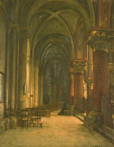 Intérieur de Saint-Germain-des-Près, Fernand Sabatte, 1898