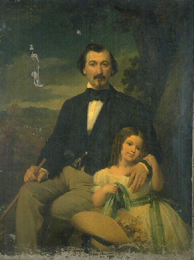 Portrait d'homme avec petite fille_0
