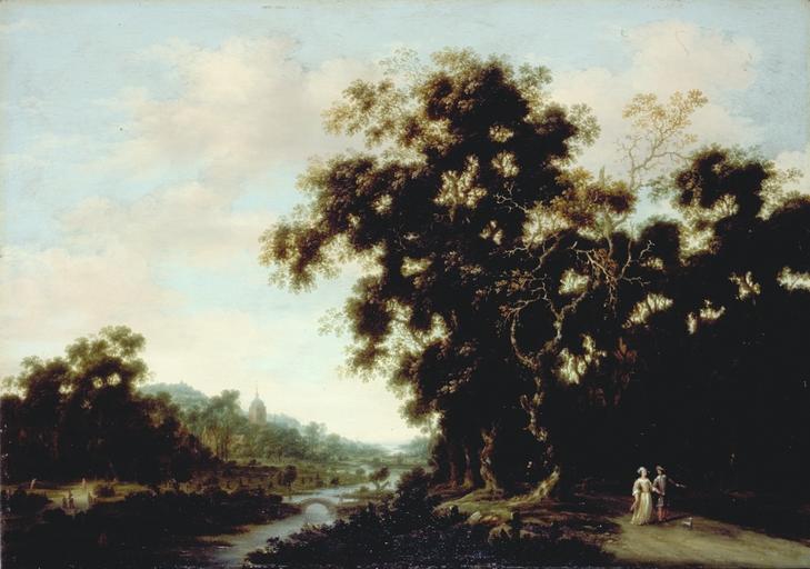 PROMENADE AU BORD DE L'EAU, Jan Looten, 17e siècle