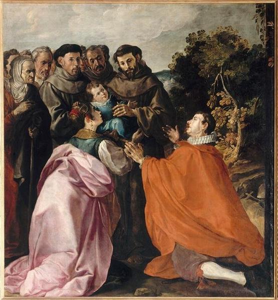 Guérison de saint Bonaventure enfant par saint François_0