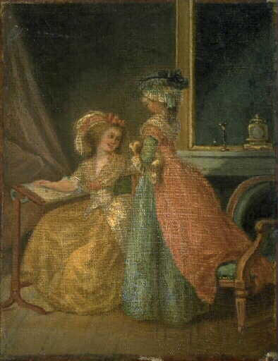 LES DEUX FEMMES EN COSTUME LOUIS XVI_0