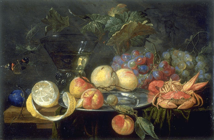 NATURE MORTE AUX FRUITS ET CRUSTACE_0