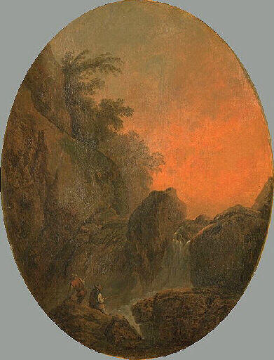 Pêcheurs au bord d'un torrent, Jean Pillement, 18e siècle