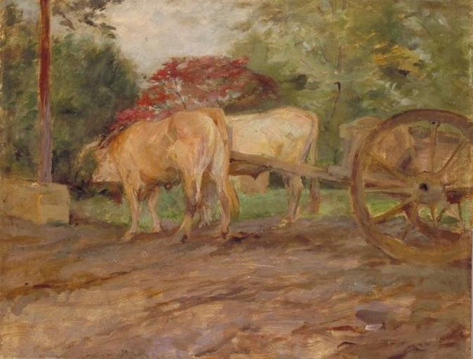 LES BOEUFS SOUS LE JOUG (SOUVENIR DE MALROME) — Henri de Toulouse-Lautrec