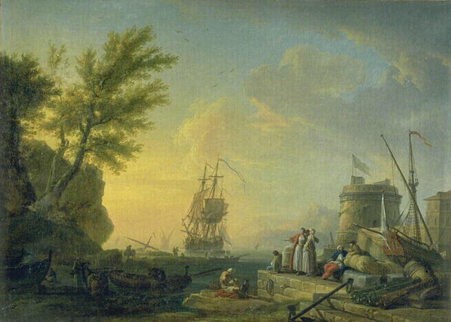 PORT DE MER AU SOLEIL COUCHANT_0