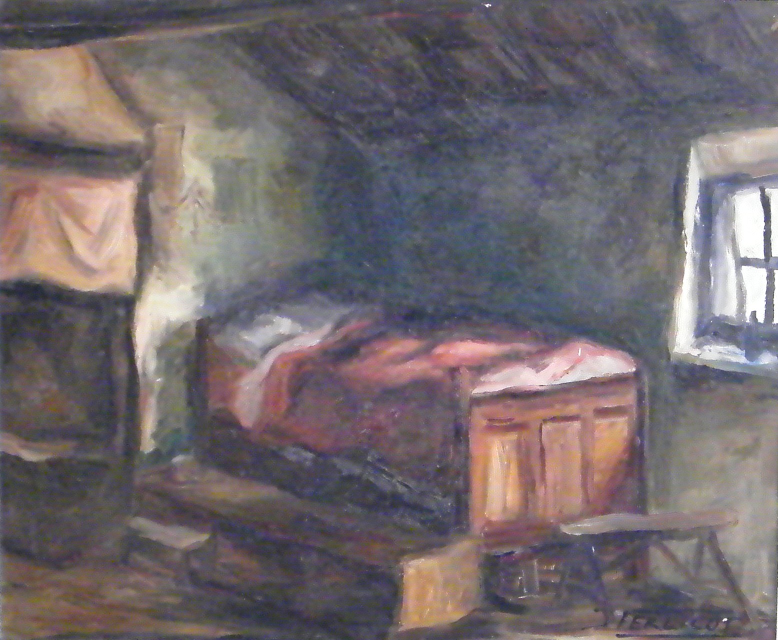 Intérieur de bourrine, Jean Ferlicot, 2e quart 20e siècle