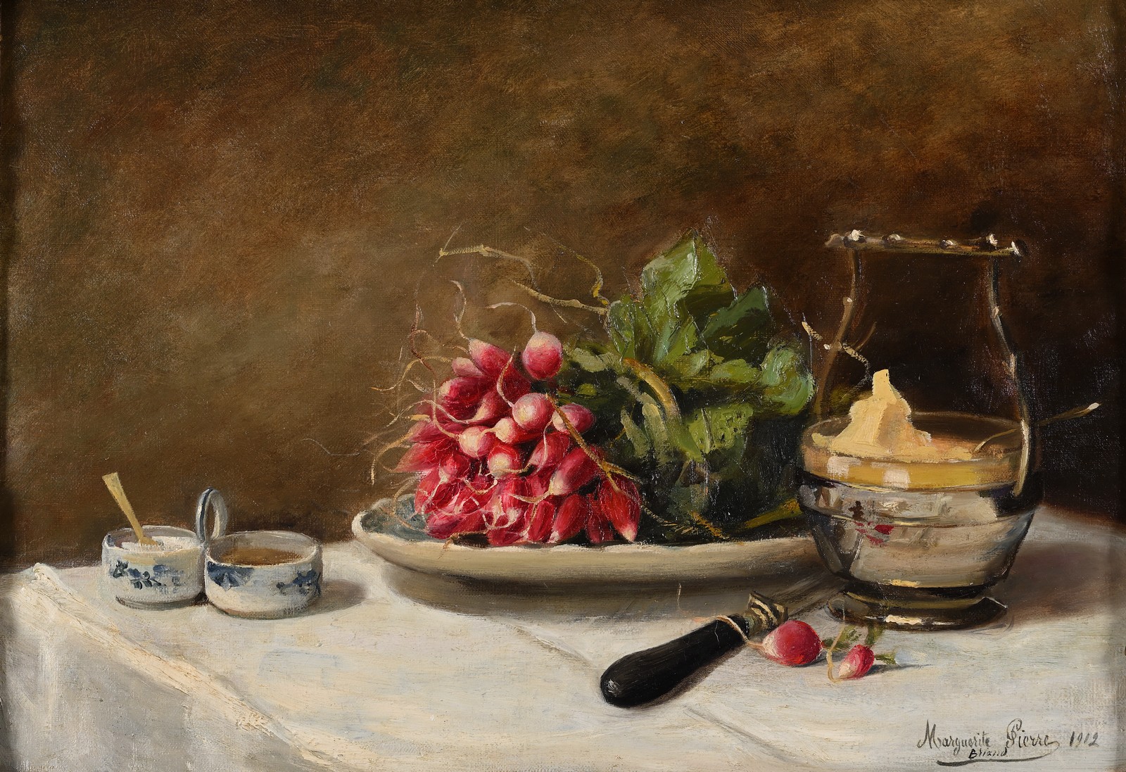 Nature morte avec radis et pot de beurre_0