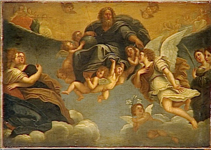 DIEU LE PERE DANS SA GLOIRE ENVIRONNE D'ANGES_0