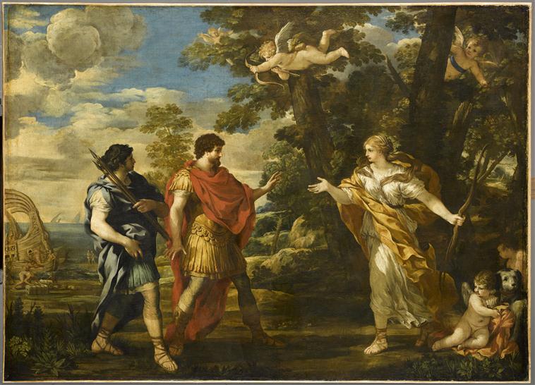 VENUS EN CHASSERESSE APPARAIT A ENEE, dit autrefois RENCONTRE D'ENEE ET DE DIDON A LA CHASSE_0