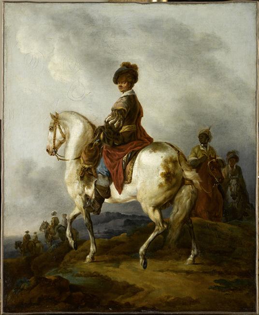 Cavalier sur un cheval blanc_0