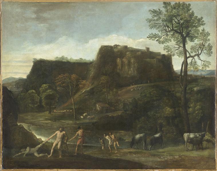 PAYSAGE AVEC HERCULE TIRANT CACUS DE SA CAVERNE_0