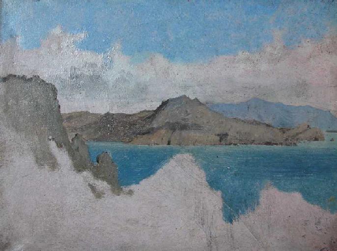 Vue du Cap Campanella et de l'île des Sirènes, le matin_0