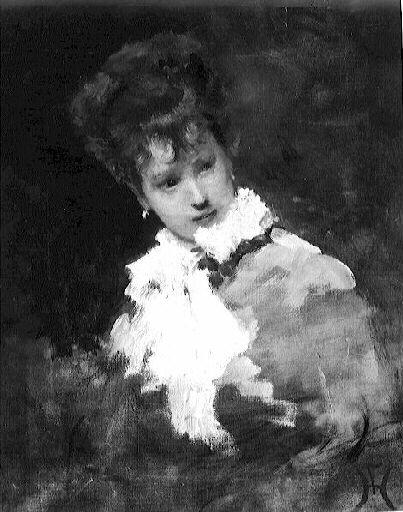 Jeune femme au noeud rose_0
