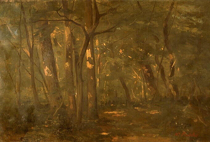 Sous-bois, Hippolyte Pradelles, 19e siècle