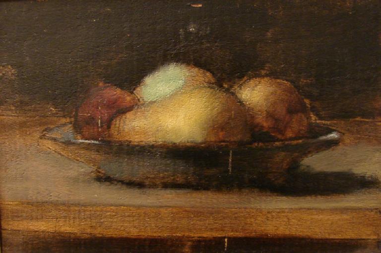 Nature morte aux poires et pommes dans un plat_0