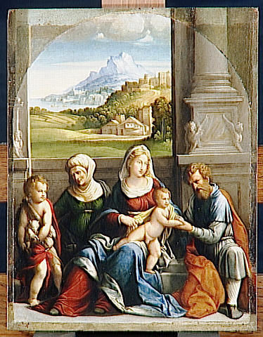 LA VIERGE, L'ENFANT JESUS ET SAINT JOSEPH AVEC SAINTE ELISABETH ET LE PETIT SAINT JEAN-BAPTISTE_0