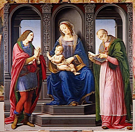 LA VIERGE ET L'ENFANT ENTOURES DE SAINT JULIEN ET DE SAINT NICOLAS DE MYRE_0