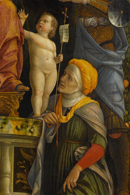 LA VIERGE ET L'ENFANT ENTOURES DE SIX SAINTS ET ADORES PAR GIAN-FRANCESCO II GONZAGA ; DITE LA VIERGE DE LA VICTOIRE_9