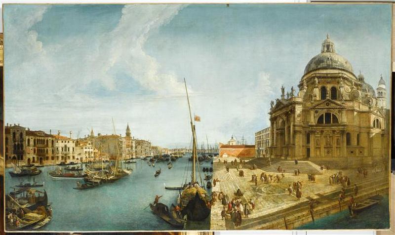 L'ENTREE DU GRAND CANAL ET L'EGLISE DE LA SALUTE A VENISE_0