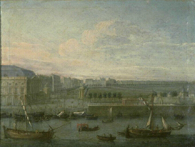 Vue du Cours du Chapeau rouge et des jardins du Château Trompette_0