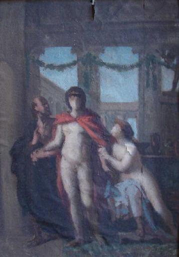 Scène antique ; Thésée reconnu par son père_0