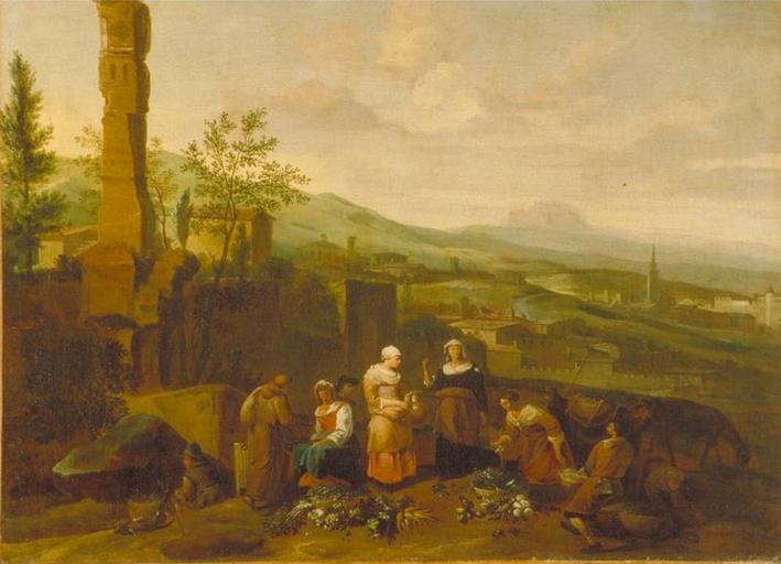 LE MARCHE AUX HERBES, Hendrick Mommers, 17e siècle