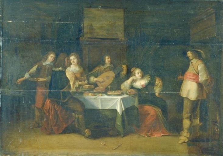 SCENE D'INTERIEUR, Anthonie Palamedesz, 1ère moitié 17e siècle